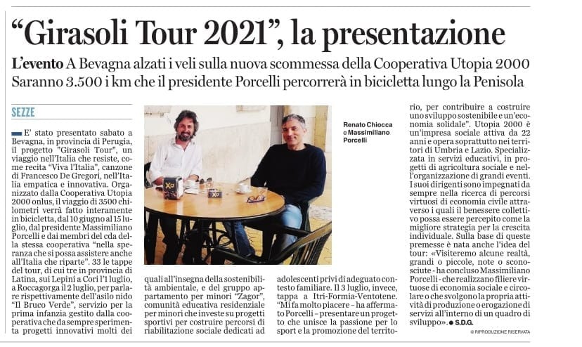 GIRASOLI TOUR: LA PRESENTAZIONE